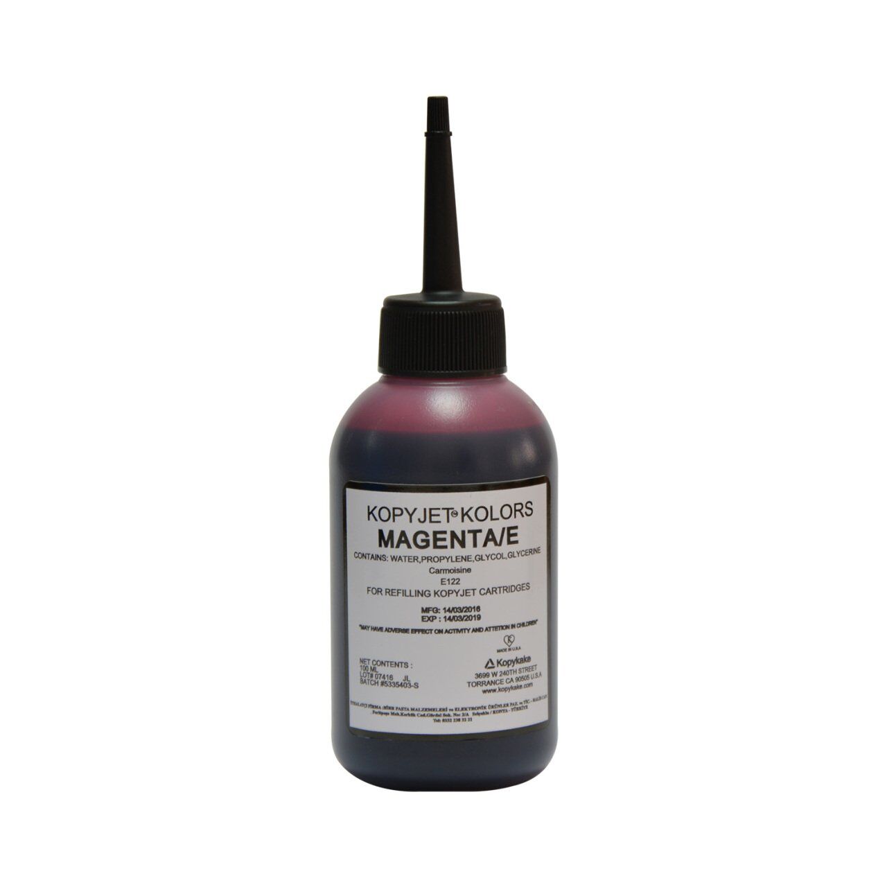 KOPYJET KIRMIZI GIDA BOYASI 100 ml (DEPOLU CİHAZLAR İÇİN)