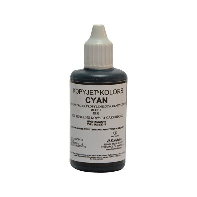 KOPYJET MAVİ GIDA BOYASI 50 ml (DEPOLU CİHAZLAR İÇİN)