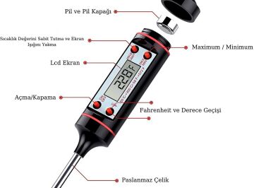 DİJİTAL DERECE GIDA ISI ÖLÇER TP101
