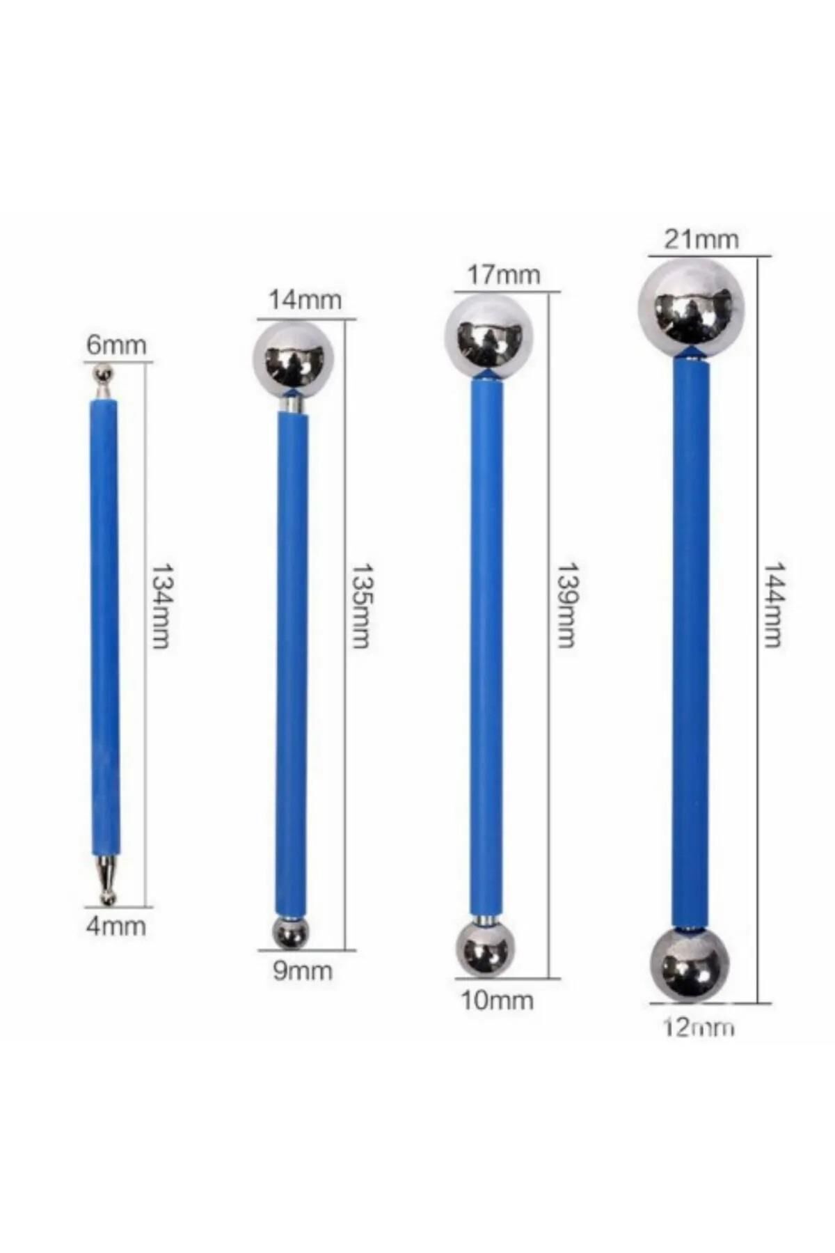 METAL UÇLU MARZİPAN SET 4 LÜ