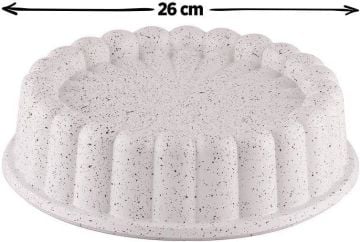 DÖKÜM TART KALIBI 26 CM BEYAZ