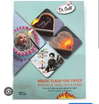 YENİLEBİLİR YANICI PASTA KAĞIDI MAGIC FIRE PAPER
