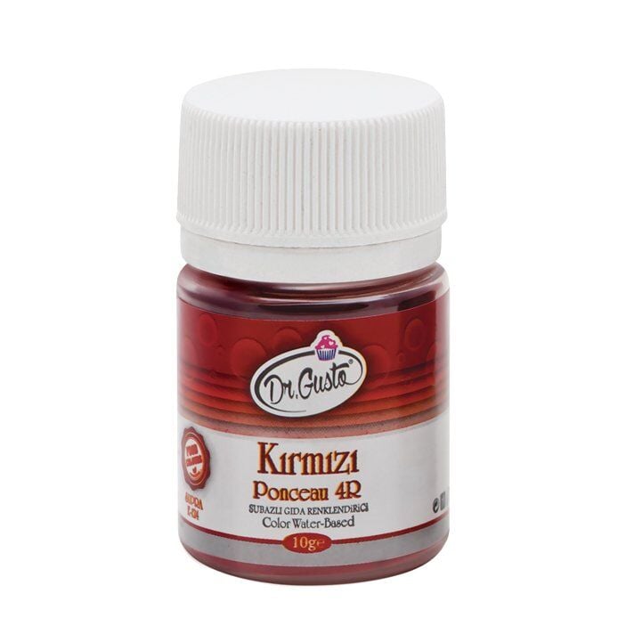 SU BAZLI TOZ GIDA BOYASI KIRMIZI 10GR